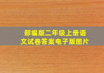 部编版二年级上册语文试卷答案电子版图片