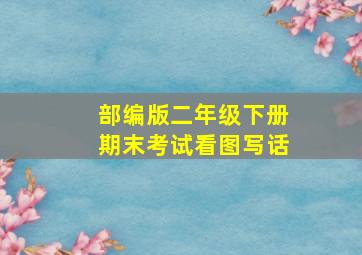 部编版二年级下册期末考试看图写话