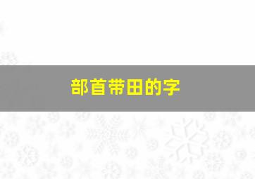 部首带田的字