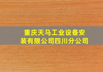 重庆天马工业设备安装有限公司四川分公司