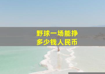 野球一场能挣多少钱人民币