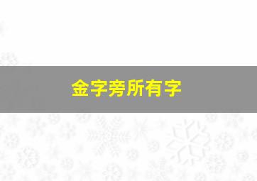 金字旁所有字