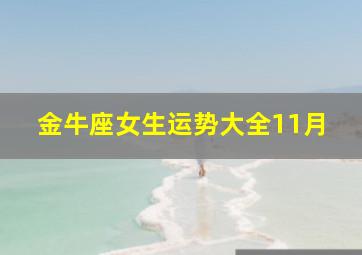 金牛座女生运势大全11月