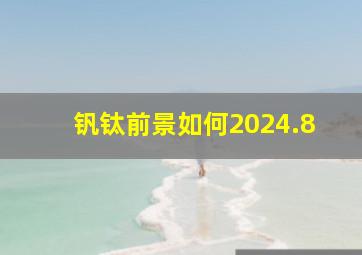 钒钛前景如何2024.8