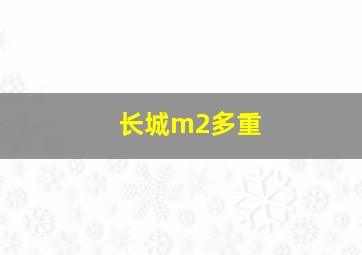 长城m2多重