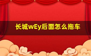 长城wEy后面怎么拖车