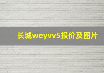 长城weyvv5报价及图片