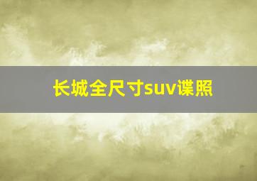 长城全尺寸suv谍照