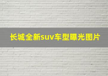 长城全新suv车型曝光图片