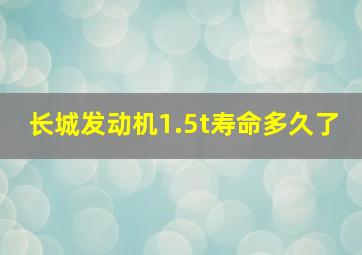 长城发动机1.5t寿命多久了