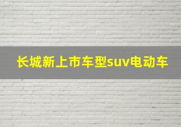 长城新上市车型suv电动车