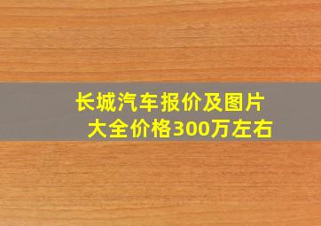 长城汽车报价及图片大全价格300万左右