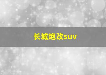 长城炮改suv