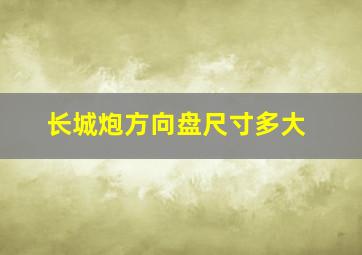 长城炮方向盘尺寸多大