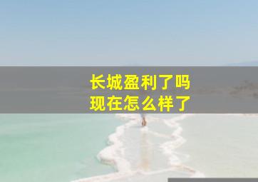 长城盈利了吗现在怎么样了