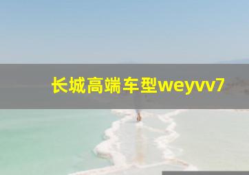 长城高端车型weyvv7