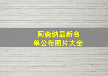 阿森纳最新名单公布图片大全