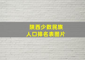 陕西少数民族人口排名表图片