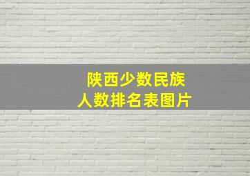 陕西少数民族人数排名表图片