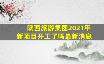 陕西旅游集团2021年新项目开工了吗最新消息