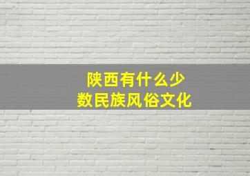 陕西有什么少数民族风俗文化