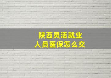 陕西灵活就业人员医保怎么交