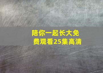 陪你一起长大免费观看25集高清