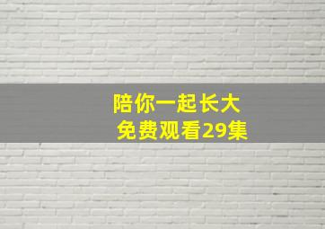 陪你一起长大免费观看29集