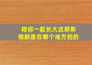 陪你一起长大这部影视剧是在哪个地方拍的