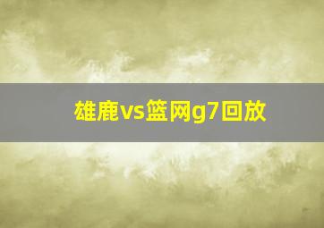 雄鹿vs篮网g7回放