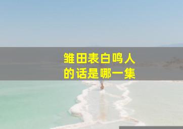 雏田表白鸣人的话是哪一集