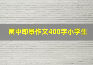 雨中即景作文400字小学生