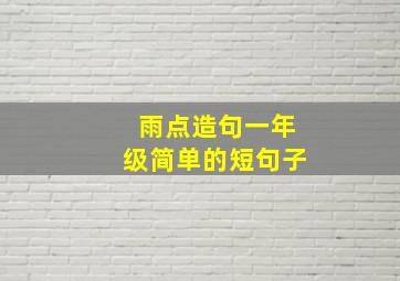 雨点造句一年级简单的短句子