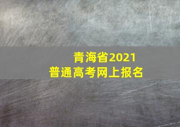 青海省2021普通高考网上报名