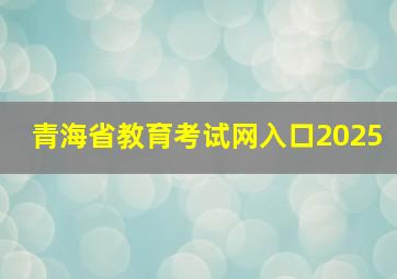 青海省教育考试网入口2025