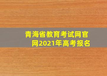 青海省教育考试网官网2021年高考报名