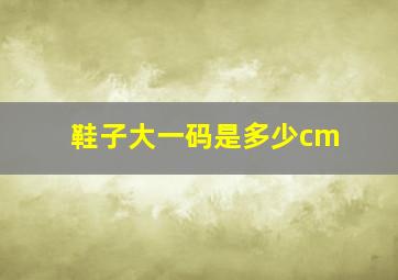 鞋子大一码是多少cm