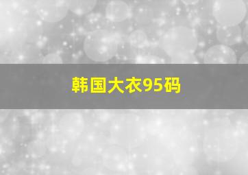 韩国大衣95码