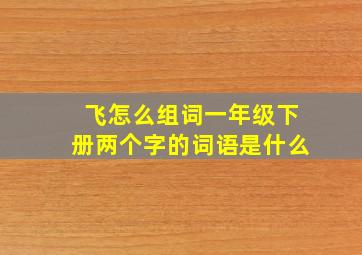 飞怎么组词一年级下册两个字的词语是什么