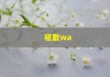 驱散wa