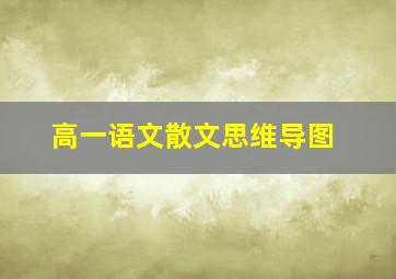 高一语文散文思维导图