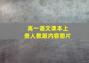 高一语文课本上册人教版内容图片