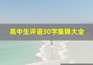 高中生评语30字集锦大全