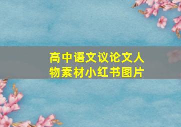 高中语文议论文人物素材小红书图片