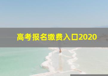 高考报名缴费入口2020