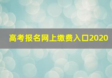 高考报名网上缴费入口2020