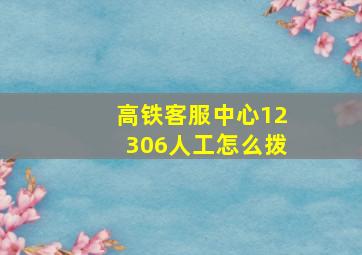 高铁客服中心12306人工怎么拨